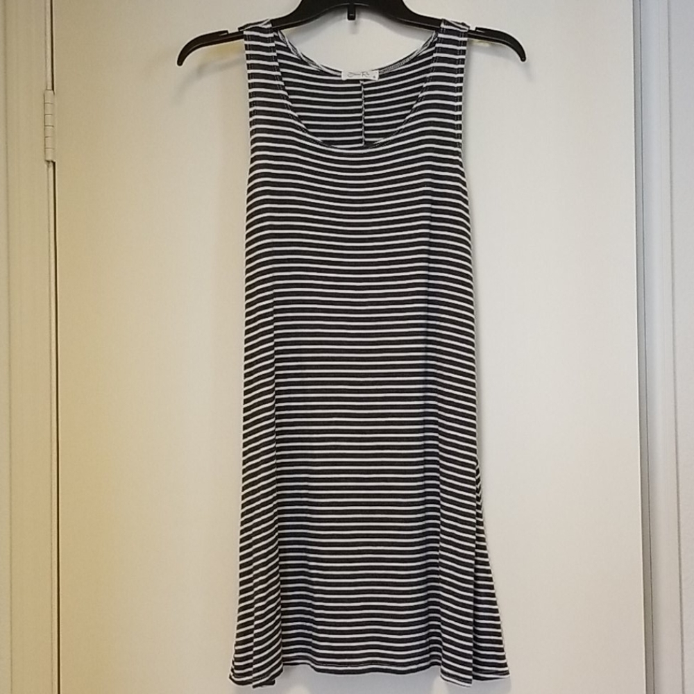Olivia Rae Striped Tank Dress Black Size Medium